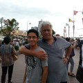 Om Puri with his son Ishaan in Bangkok