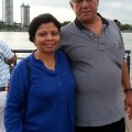 Om and Nandita Puri during happier times. Last week.