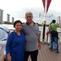 Om Puri with his wife Nandita