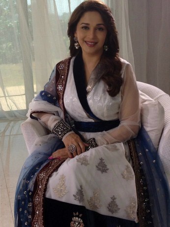 Madhuri Dixit Nene in an Anju Modi ensemble