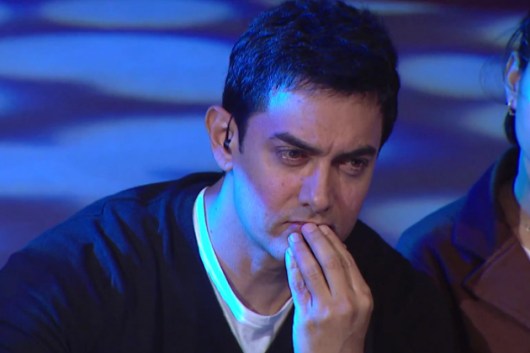 A pensive Aamir Khan at Satyamev Jayate