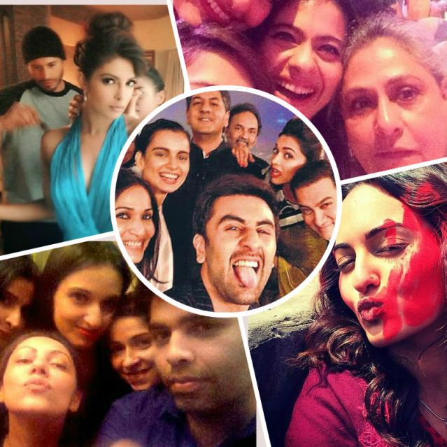 Taking selfies is a rage among all Bollywood stars. It is now a PR tool for them too. Here's a collage of some of the best Bollywood selfies.