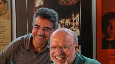 The writer with Shyam Benegal