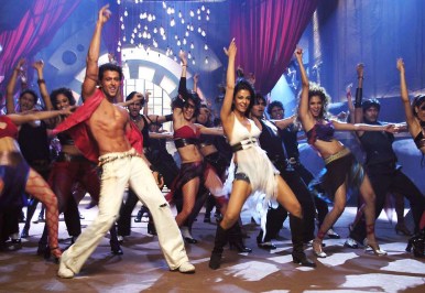 Hrithik and Aishwarya in Dhoom2. The film regarded as one of the finest examples of choreography and dance in Bollywood 