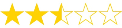 two and half stars rating