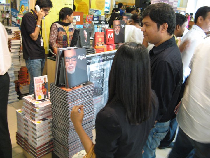 Ram Kamal with Rangita Pritish Nandy (not facing camera)